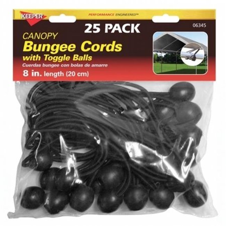 HAMPTON PRODUCTS KEEPER Hampton Products Keeper 06345 8 in. Canopy Bungee Cords With Toggle Balls 6345